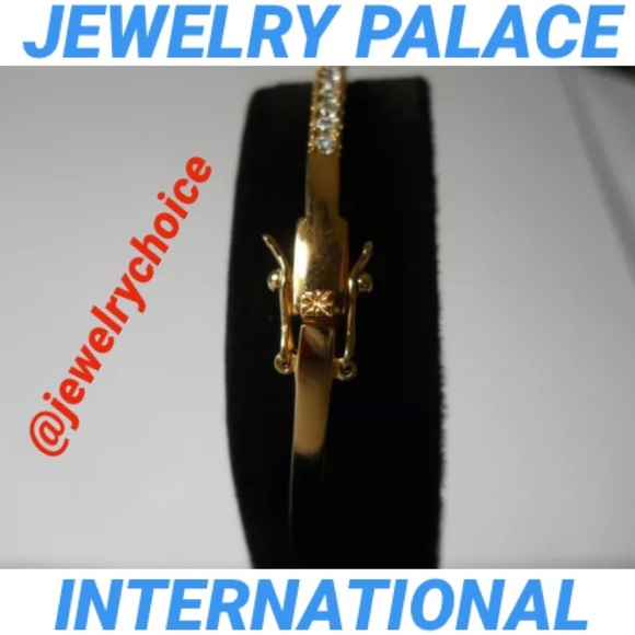 🆕14K Gold Filled Eleganti Tennis Cubic Zirconia Bangle. - Picture 3 of 12